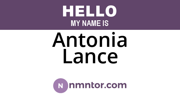 Antonia Lance