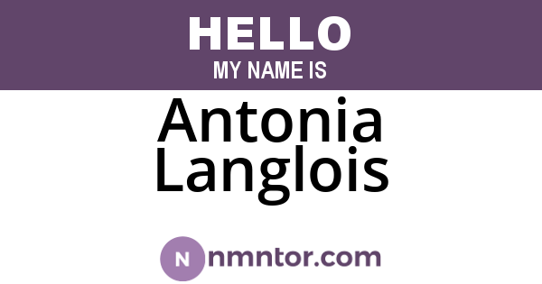 Antonia Langlois