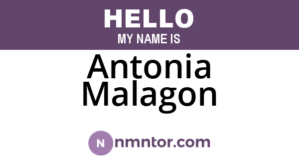 Antonia Malagon