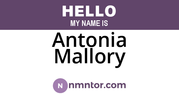 Antonia Mallory