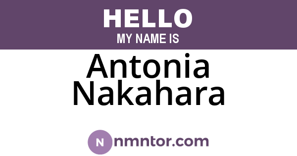 Antonia Nakahara