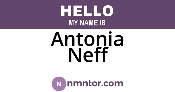 Antonia Neff