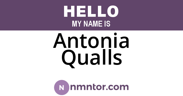 Antonia Qualls
