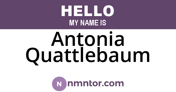 Antonia Quattlebaum
