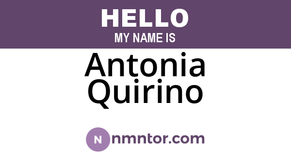 Antonia Quirino