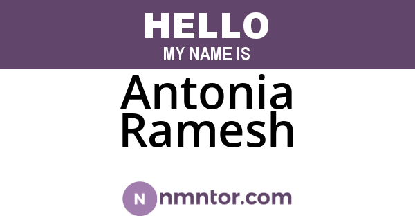 Antonia Ramesh