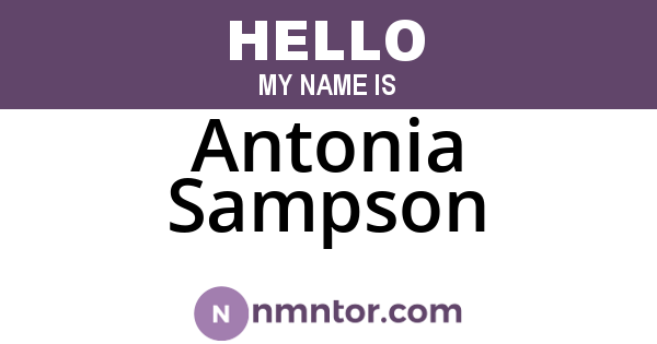 Antonia Sampson