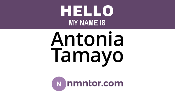 Antonia Tamayo