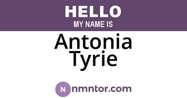 Antonia Tyrie