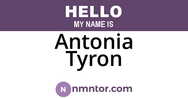 Antonia Tyron