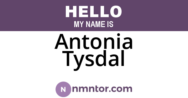 Antonia Tysdal