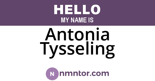 Antonia Tysseling