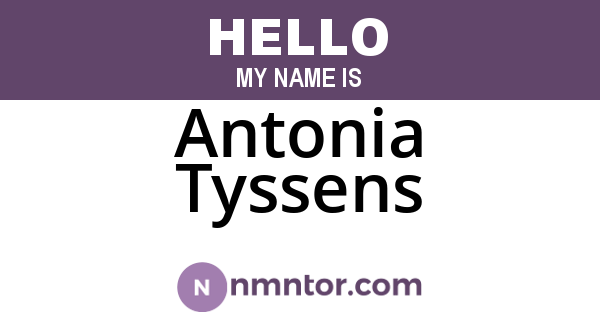 Antonia Tyssens