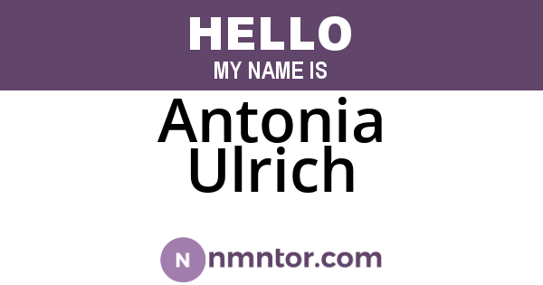 Antonia Ulrich
