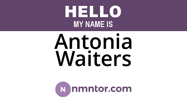 Antonia Waiters