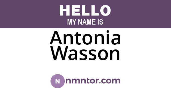 Antonia Wasson