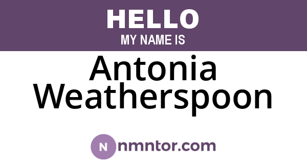 Antonia Weatherspoon