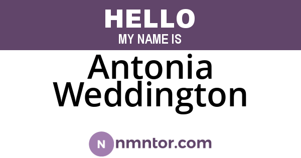 Antonia Weddington