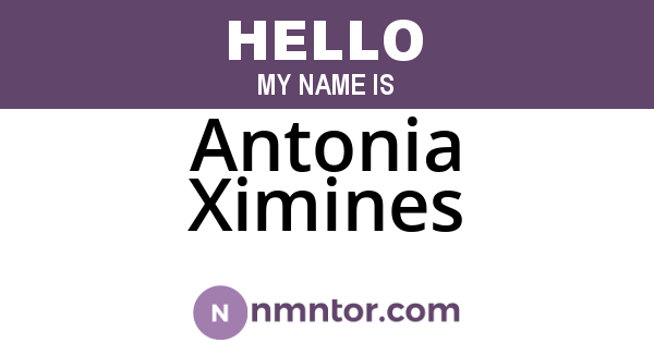 Antonia Ximines