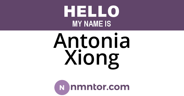 Antonia Xiong