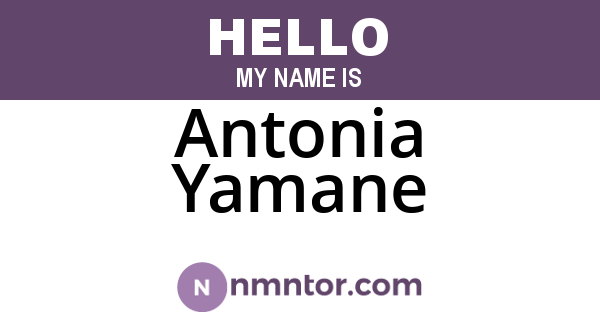 Antonia Yamane