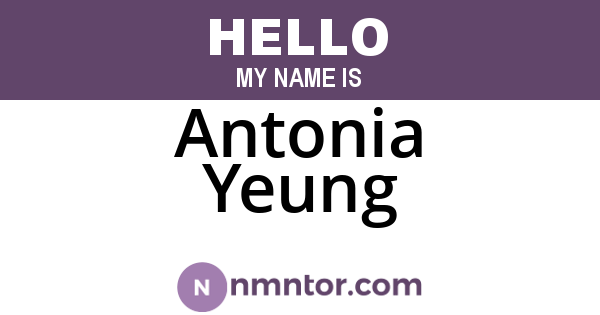 Antonia Yeung