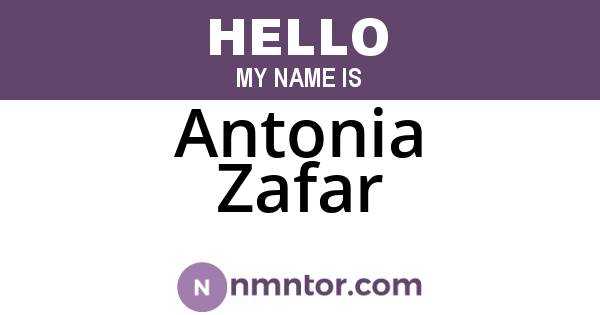 Antonia Zafar