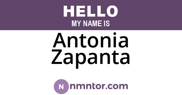 Antonia Zapanta
