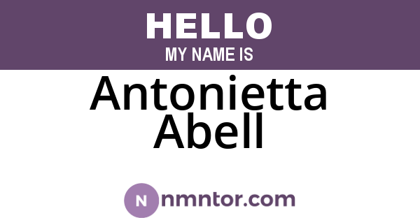 Antonietta Abell
