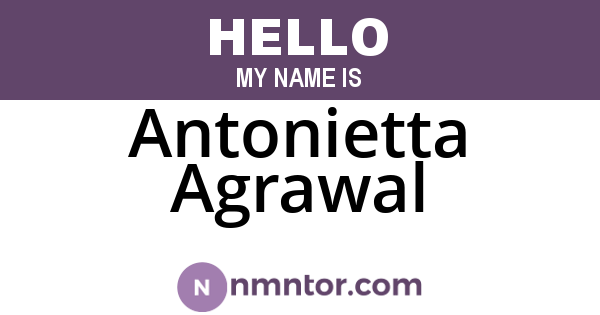 Antonietta Agrawal
