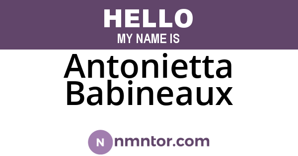 Antonietta Babineaux