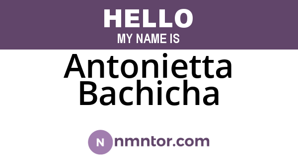 Antonietta Bachicha