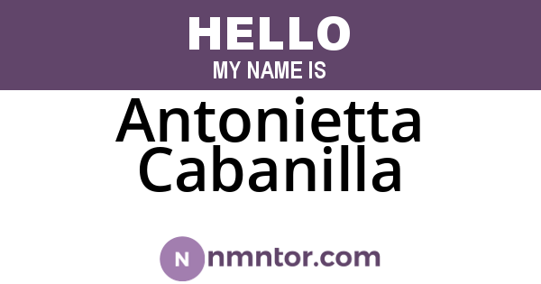 Antonietta Cabanilla