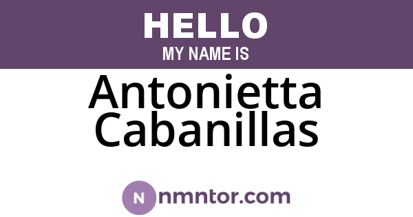 Antonietta Cabanillas