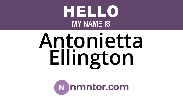 Antonietta Ellington