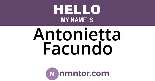 Antonietta Facundo