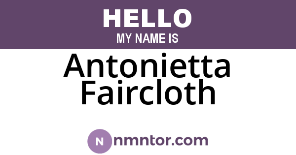 Antonietta Faircloth