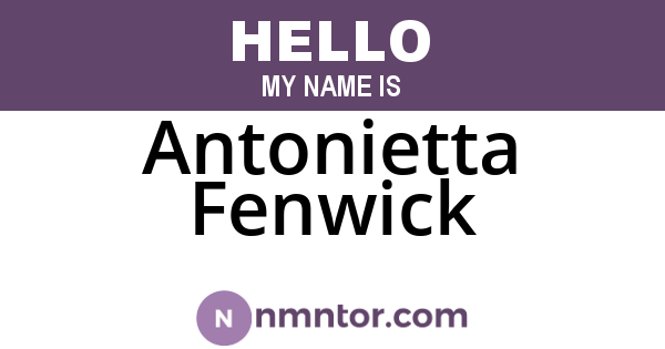 Antonietta Fenwick