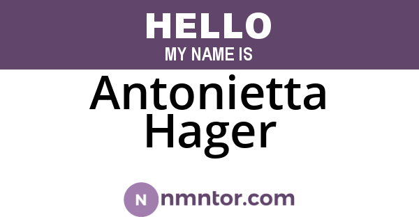 Antonietta Hager