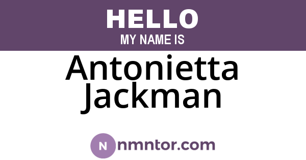 Antonietta Jackman
