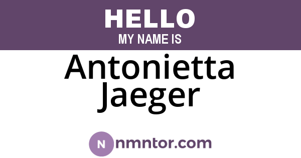 Antonietta Jaeger