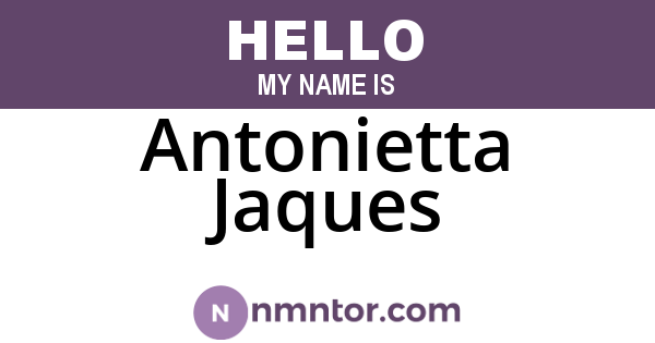 Antonietta Jaques
