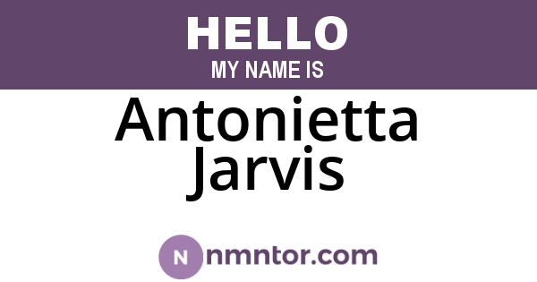 Antonietta Jarvis