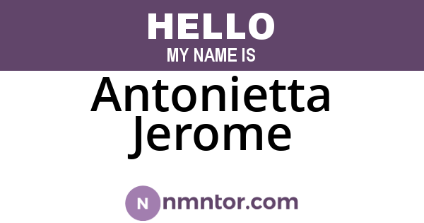 Antonietta Jerome