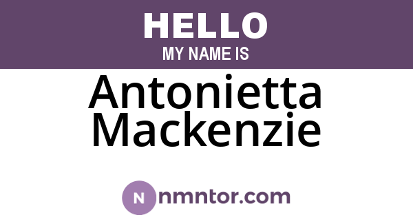 Antonietta Mackenzie