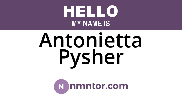 Antonietta Pysher