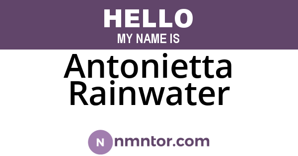 Antonietta Rainwater