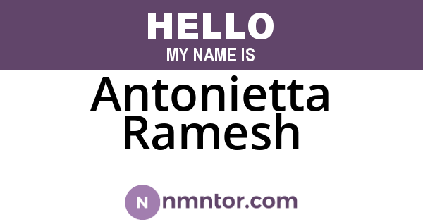 Antonietta Ramesh