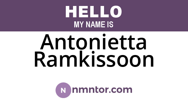 Antonietta Ramkissoon