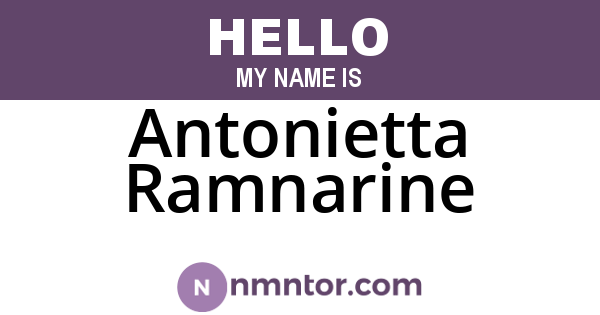 Antonietta Ramnarine
